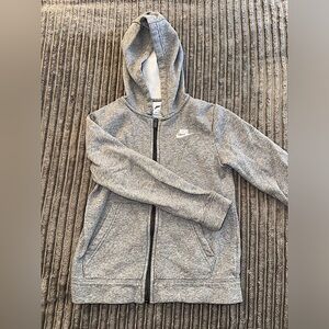 Nike gray zip-up hoodie
